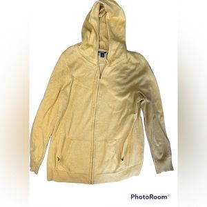 Old Navy Womens XL Yellow Cotton Hoodie Jacket